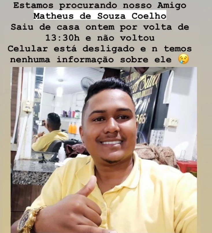 Pessoa desaparecida em Luís Eduardo Magalhães