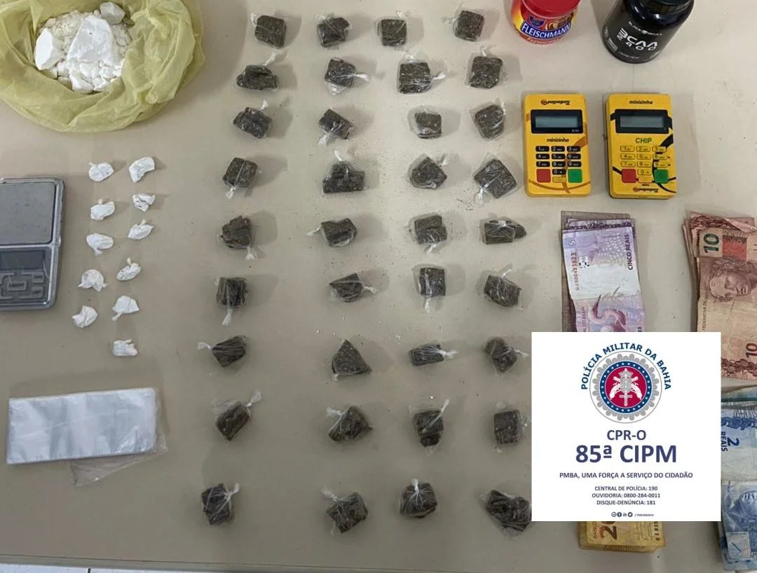 POLICIAIS DA 85ª CIPM EM MAIS UMA AÇÃO EXITOSA TIRA DE CIRCULAÇÃO GRANDE QUANTIDADE DE DROGAS