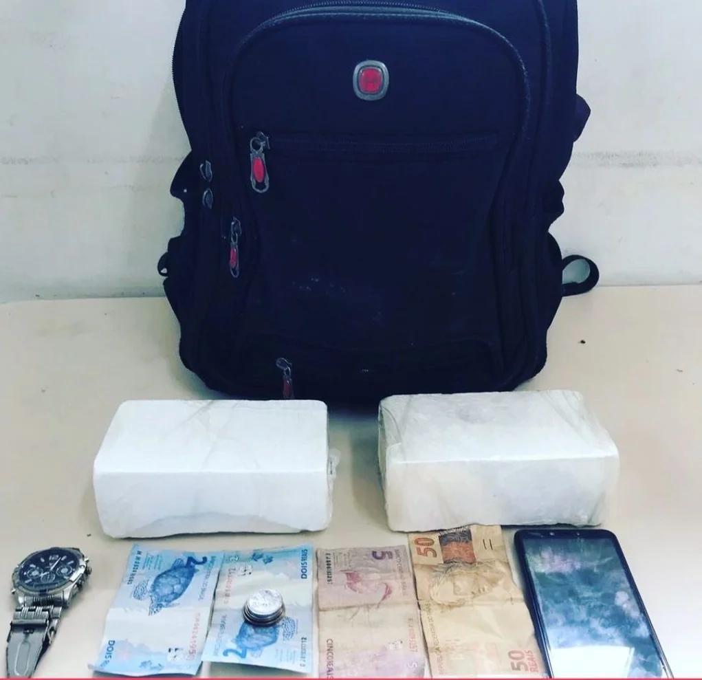 Preso traficante com cocaína avaliada em R$ 20 mil