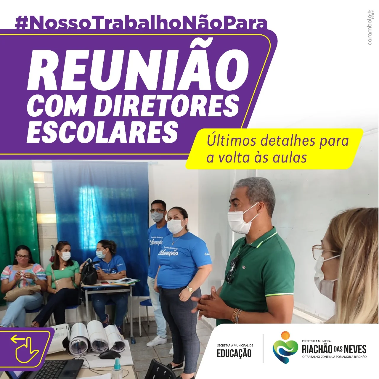 PREFEITURA DE RIACHÃO: REUNIÃO COM DIRETORES ESCOLARES