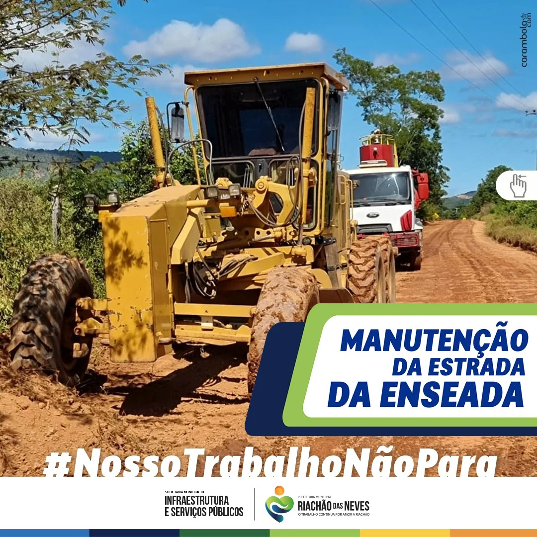 Realizamos a manutenção da estrada da Enseada. Mais uma ação para beneficiar a nossa população.
