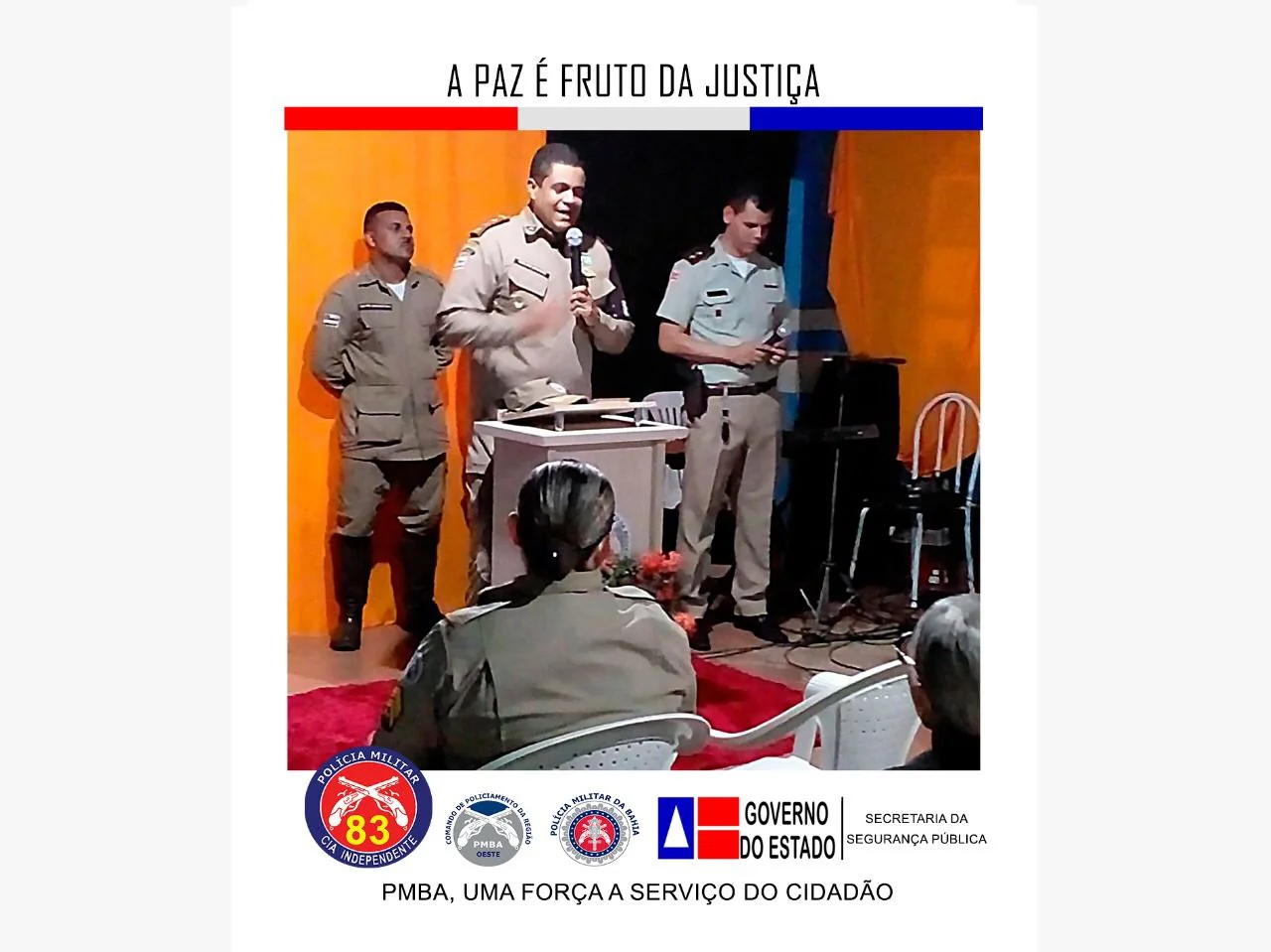 Solenidade de fundação do Núcleo Evangélico da 83ª CIPM