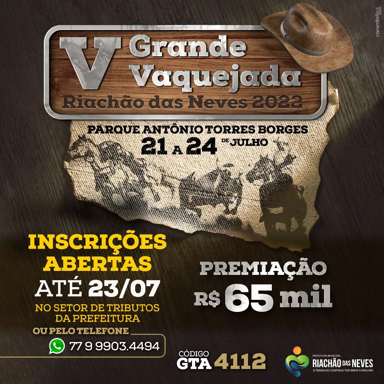 GRANDE VAQUEJADA EM RICHÃO DAS NEVES 2022.