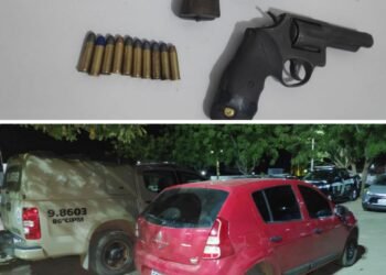 Após troca de informações entre forças de segurança, 86ª CIPM prende casal por porte ilegal de arma de fogo