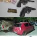 Após troca de informações entre forças de segurança, 86ª CIPM prende casal por porte ilegal de arma de fogo