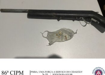 Durante Operação Oeste em Paz, 86ª CIPM apreende arma de fogo artesanal e drogas