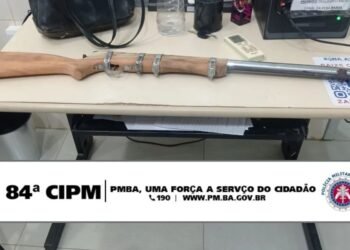 84ª CIPM apreende arma de fogo na zona rural de Angical