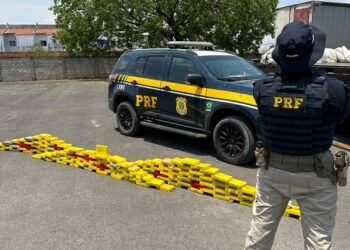 Em Barreiras (BA), a PRF realiza a apreensão de 157 Kg de cocaína escondidos em um fundo falso de caminhão