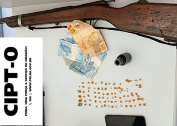 RONDESP CPR OESTE prende indivíduo com droga, arma de fogo e moto no bairro Vila Brasil