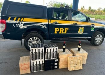 PRF apreende carga de vinhos importados sem documentação fiscal em São Desidério (BA)