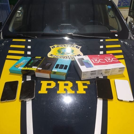 Em Barreiras (BA), PRF apreende aparelhos celulares transportados ilegalmente