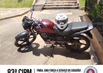 ROCAM da 83ª CIPM recupera motocicleta proveniente de roubo no bairro Sandra Regina