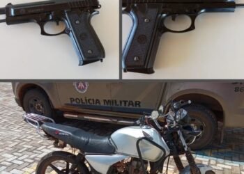 Homem é preso em área comercial de Mansidão, em posse de simulacro de arma de fogo e moto com adulteração