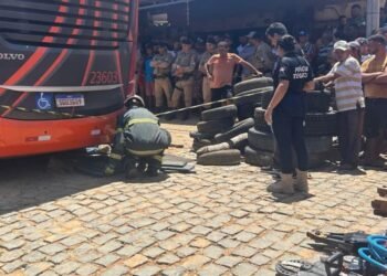 Bombeiros Militares resgatam vítima morta embaixo de ônibus em Cristópolis