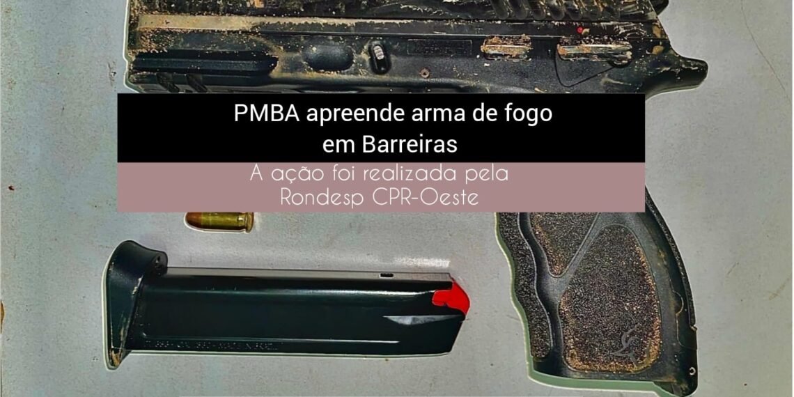 Barreiras: Rondesp CPR-Oeste apreende arma de fogo e munições no bairro Conquista