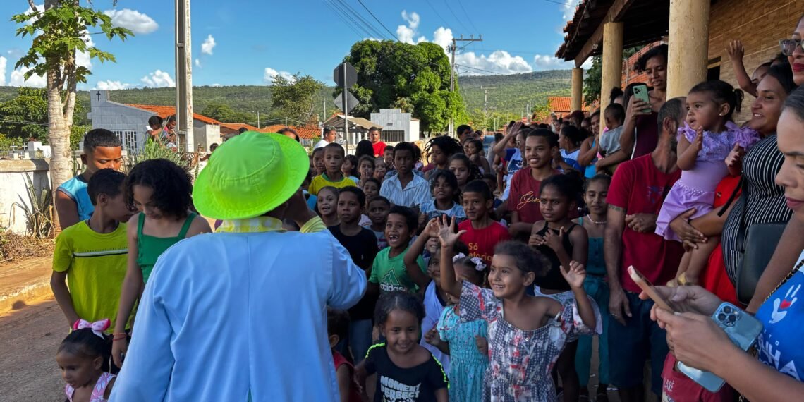 Projeto Lamenha e Secretaria de Assistência Social realizam Páscoa Solidária com grande participação de crianças no Bairro São Francisco em Riachão das Neves