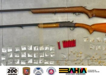 Rondep Oeste prende indivíduo por porte ilegal de arma de fogo e tráfico de drogas em Riachão das Neves