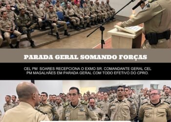 SOMANDO FORÇAS – PARADA GERAL COM EXMº SRº COMANDANTE GERAL DA PMBA EM BARREIRAS/BA