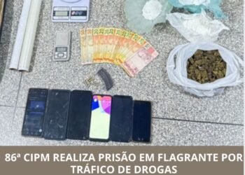 Homem é preso por tráfico de drogas durante ação conjunta da PM em Formosa do Rio Preto
