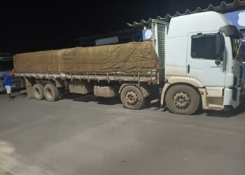 Em Ibotirama (BA), PRF apreende carga de madeira com volume acima do declarado