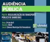 CÂMARA DE BARREIRAS REALIZA AUDIÊNCIA PÚBLICA SOBRE O TRANSPORTE PÚBLICO DO MUNICÍPIO