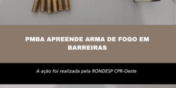 PMBA APREENDE ARMA DE FOGO EM BARREIRAS