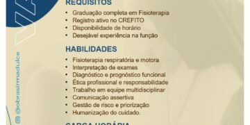 OPORTUNIDADE DE EMPREGO NO HOSPITAL DO OESTE PARA FISIOTERAPEUTA